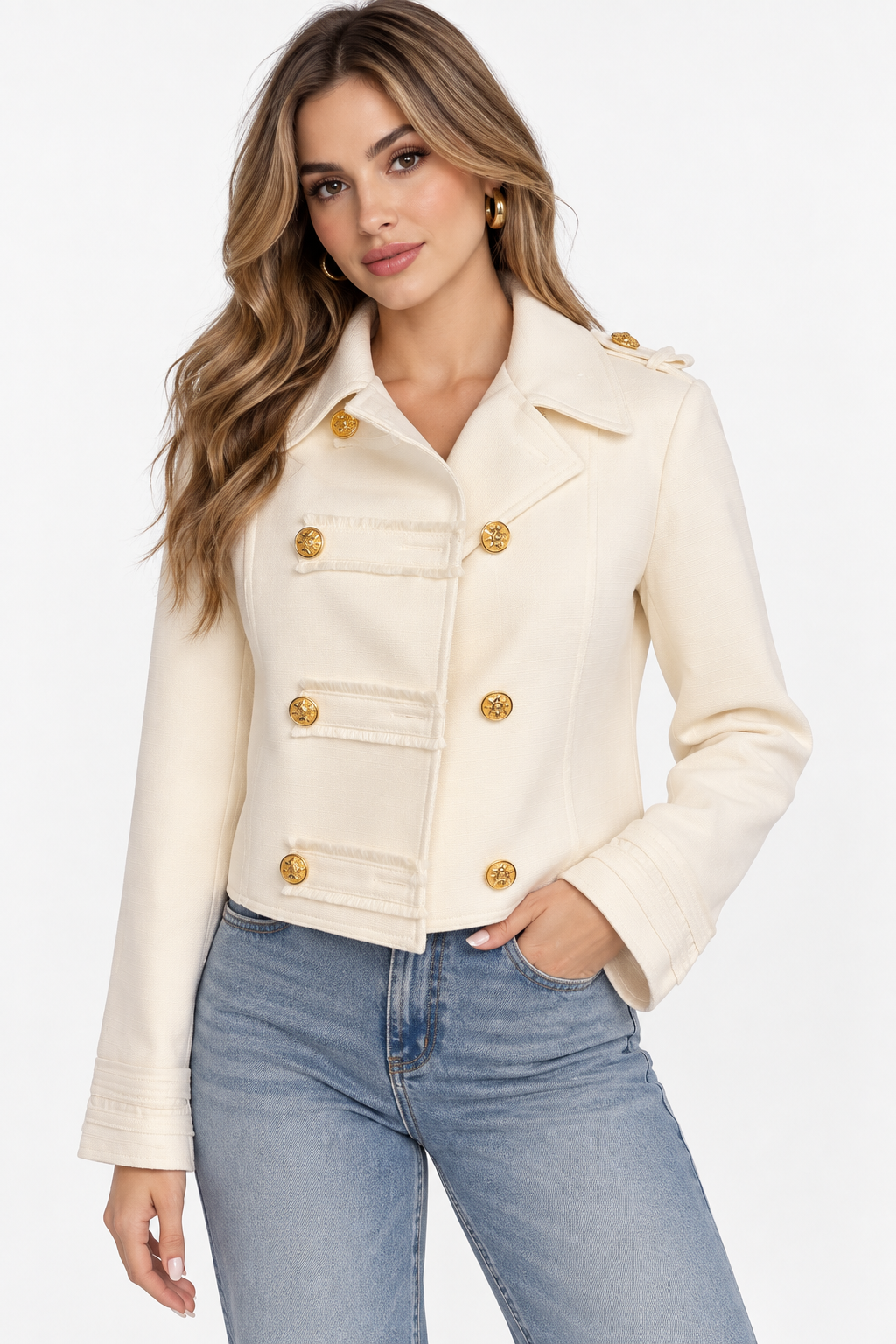 CHAQUETA MILITAR BLANCA