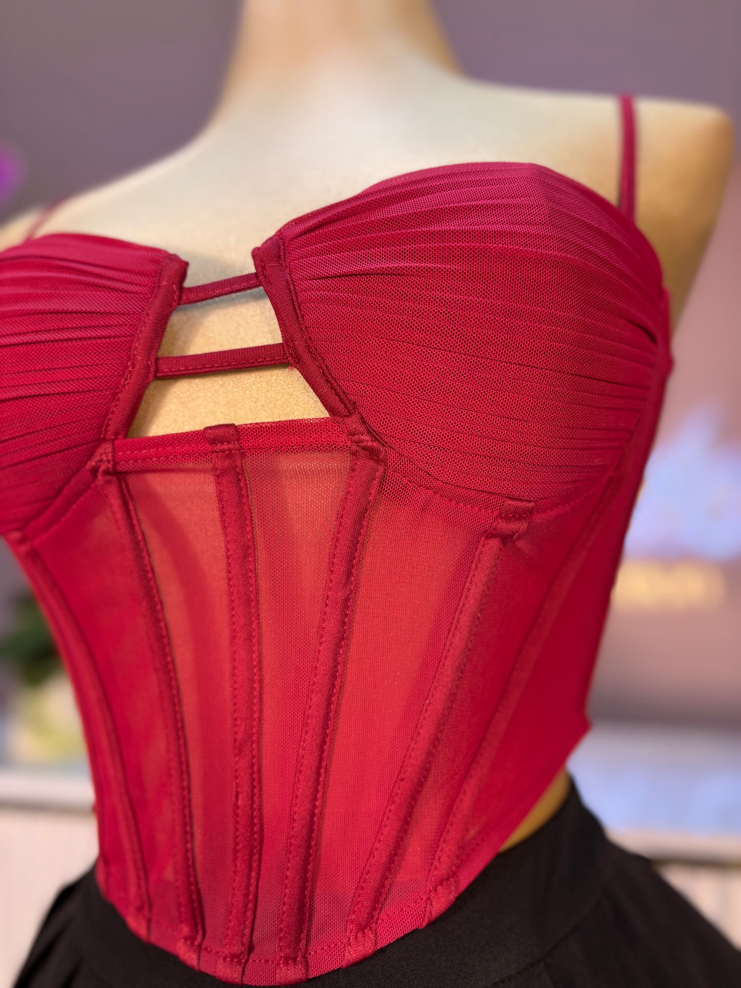 TOP TINTO COPAS CORSET