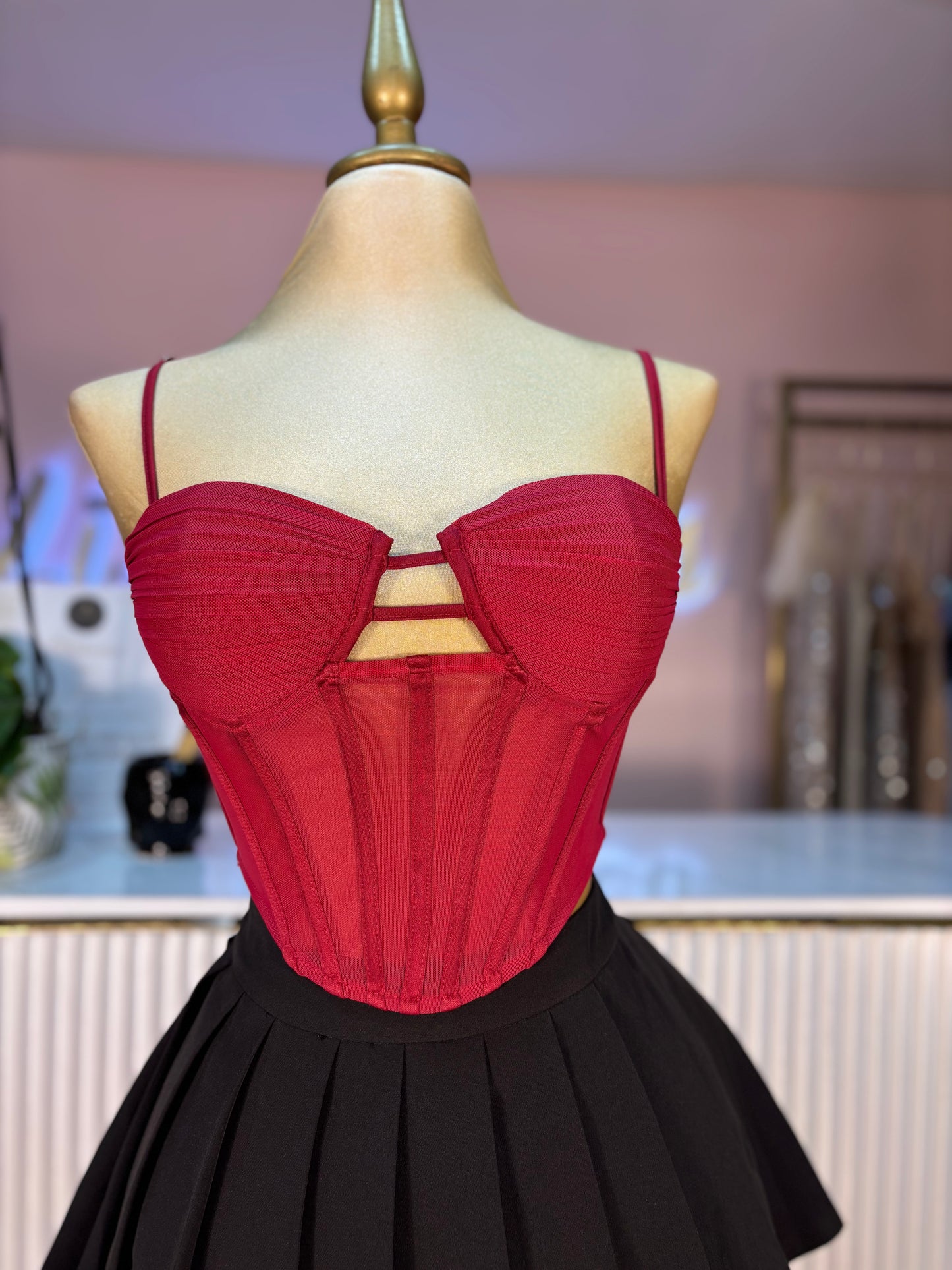 TOP TINTO COPAS CORSET