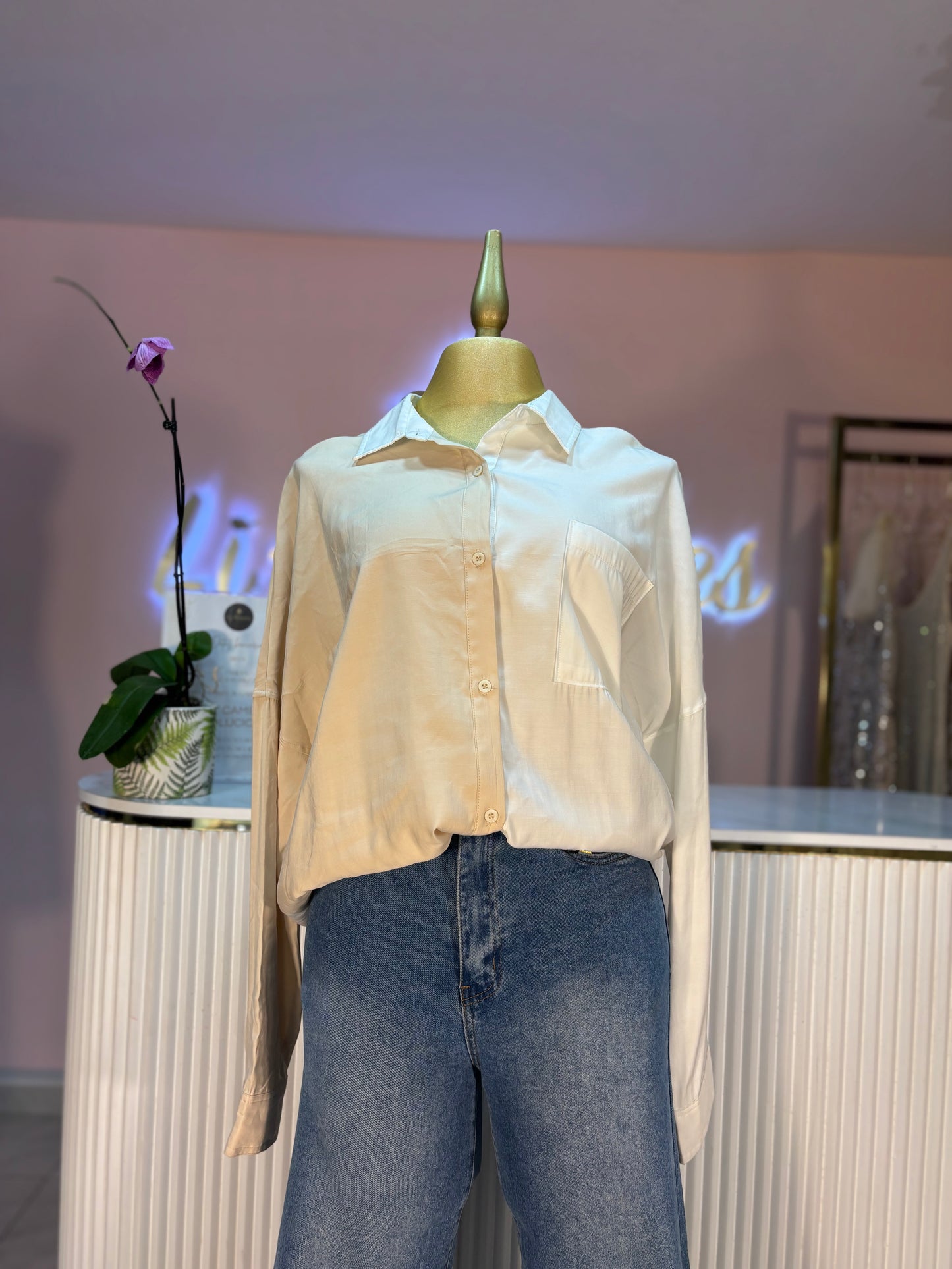 CAMISA OVERSIZE MANGA LARGA