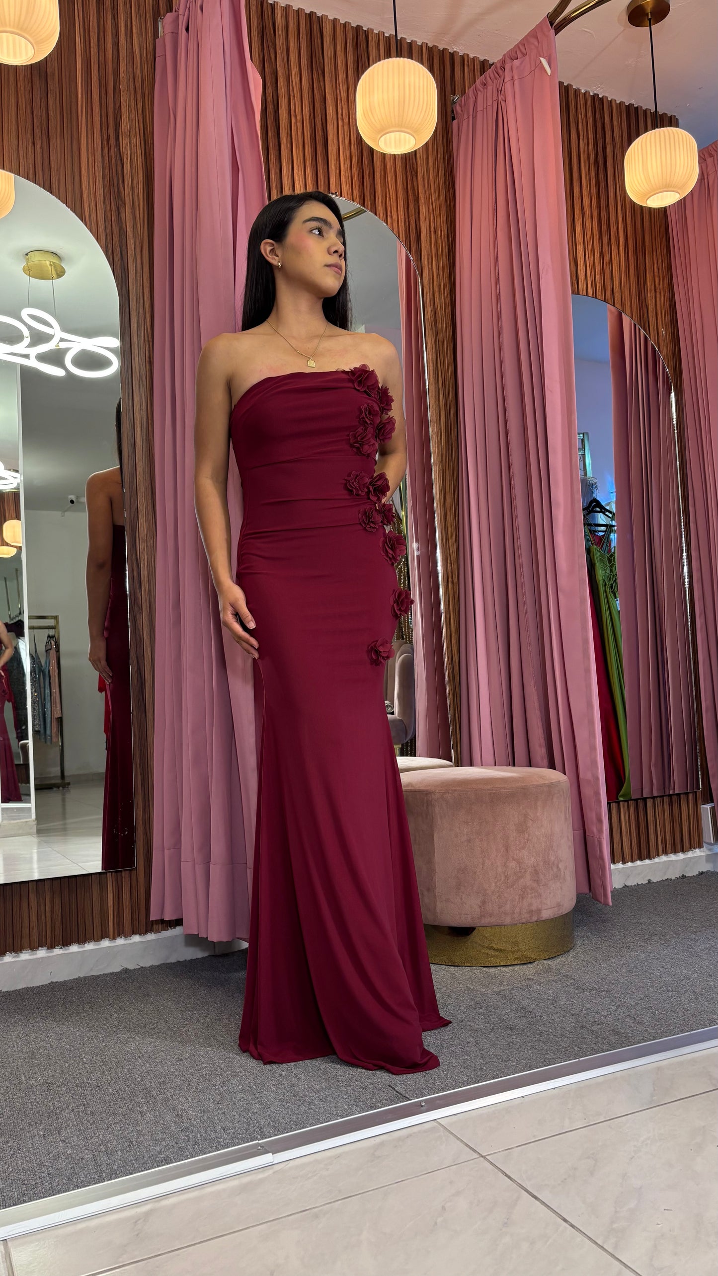 VESTIDO MAXI MESH FLORES