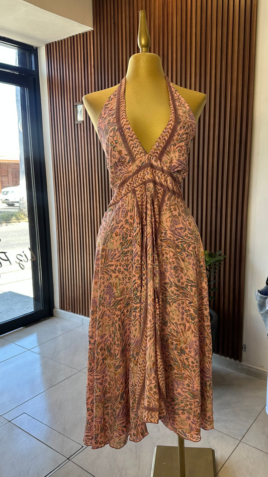 VESTIDO HINDU HALTER MIDI
