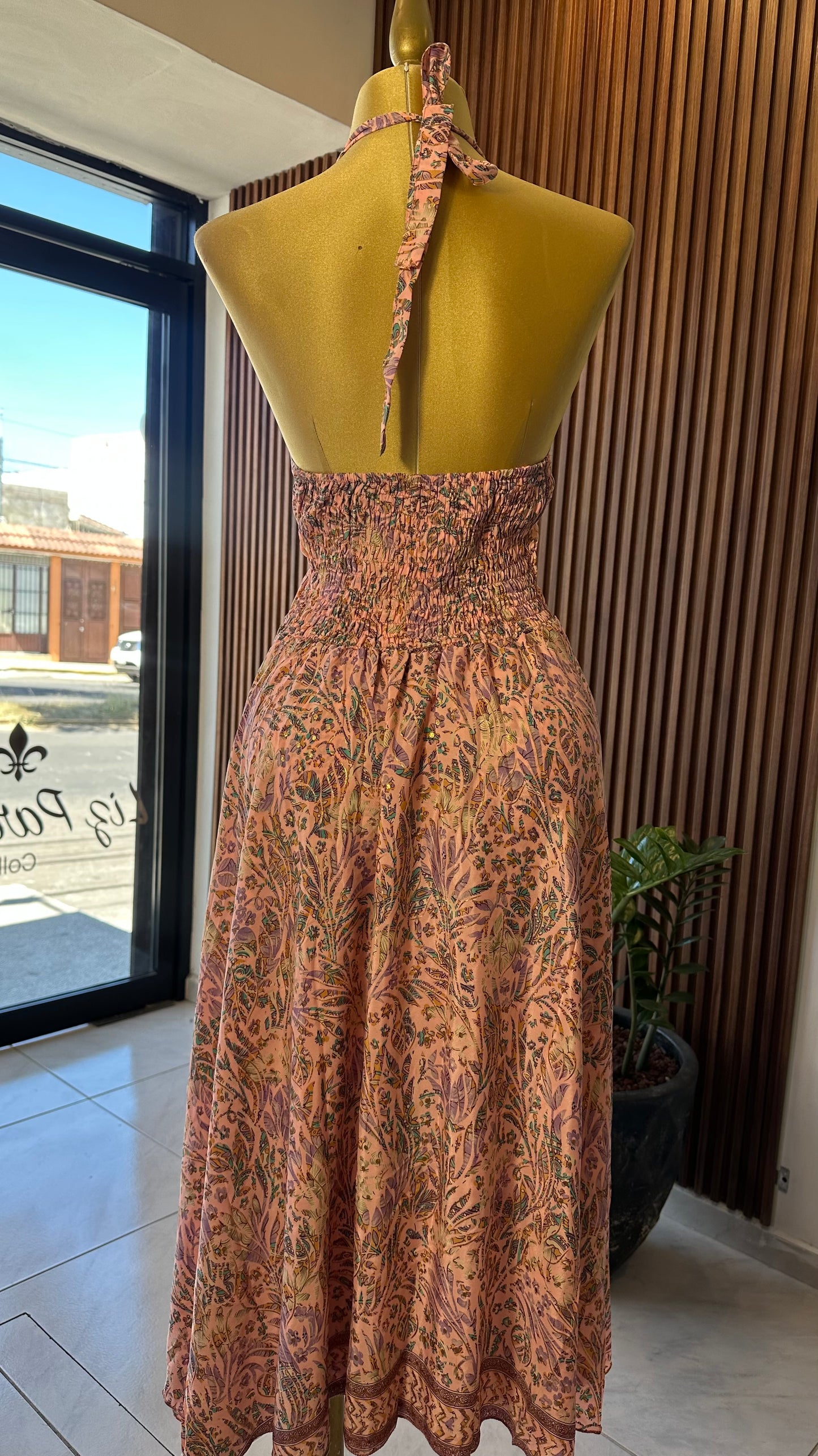 VESTIDO HINDU HALTER MIDI