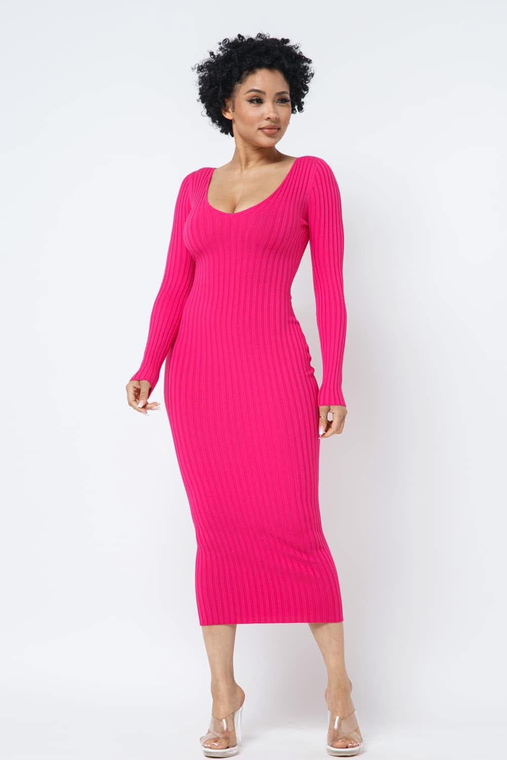 VESTIDO TELA DE PUNTO MIDI