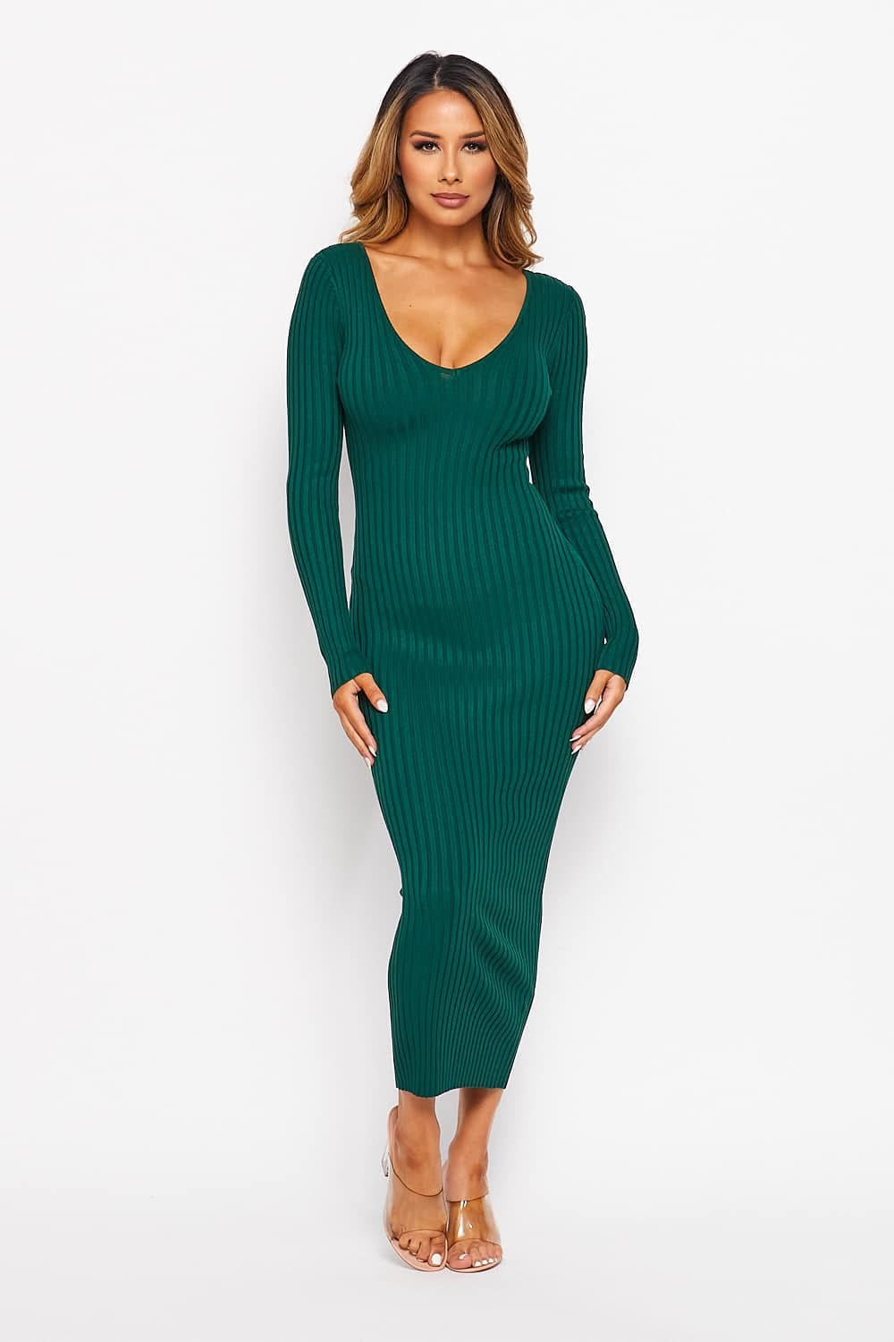 VESTIDO TELA DE PUNTO MIDI