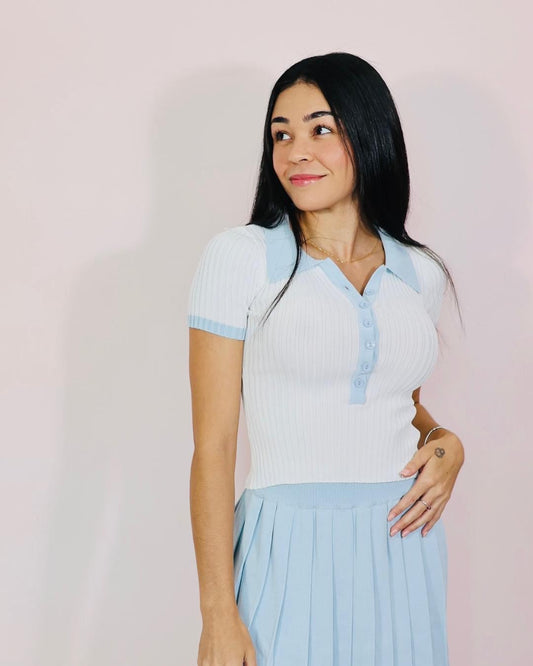SET CON FALDA TELA DE PUNTO