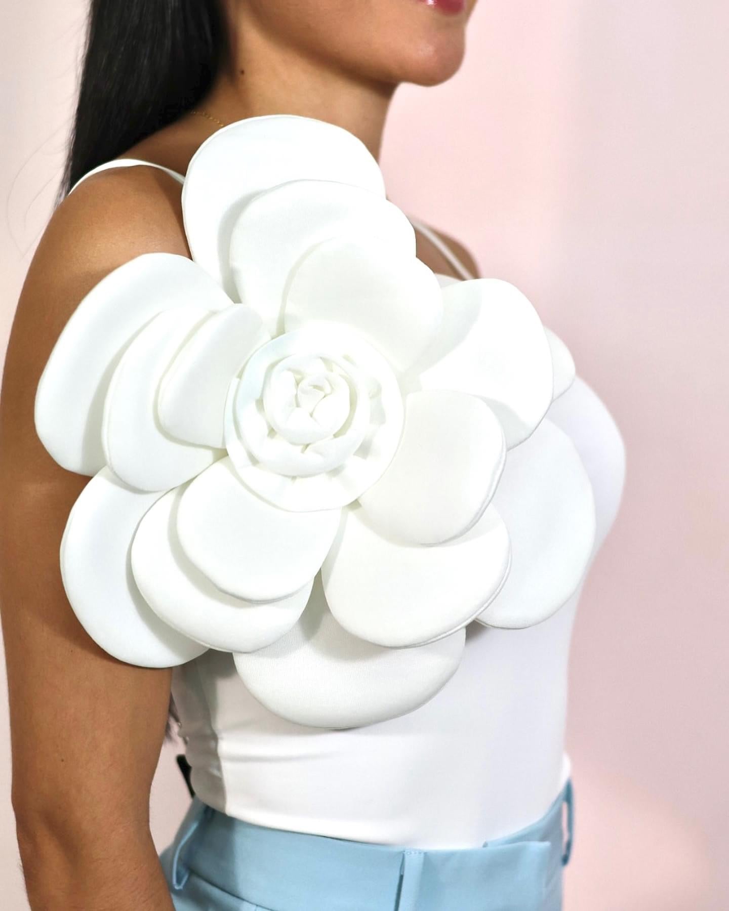 BODY BCO LICRA FLOR