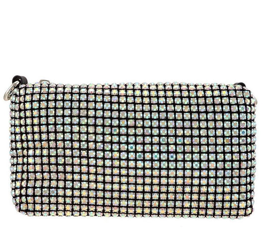 BOLSA NEGRA CRISTALES METALICOS