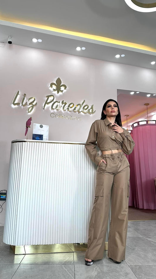 SET CROP TOP/PANTALON CARGO
