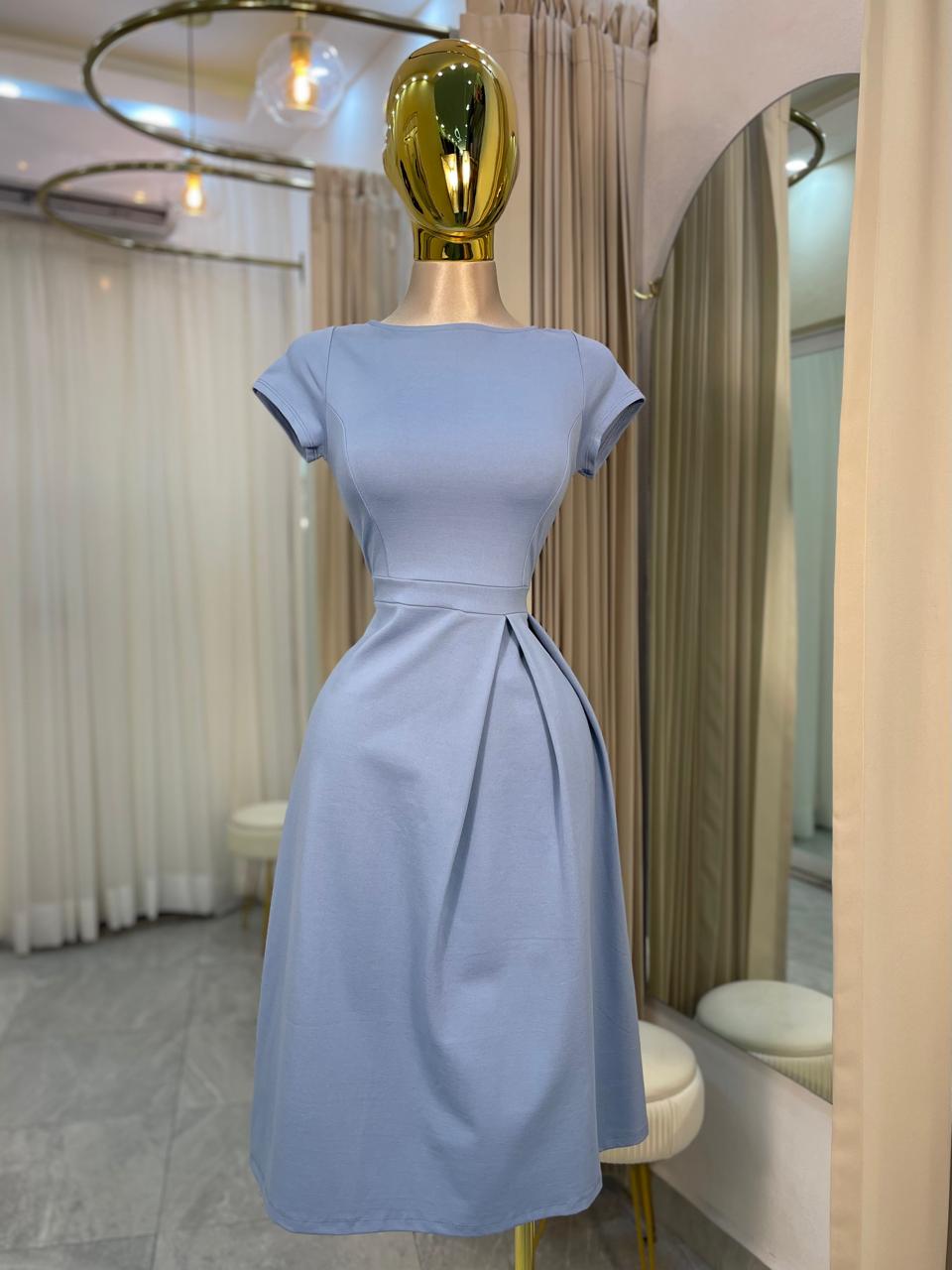 VESTIDO MIDI FM CUELLO REDONDO