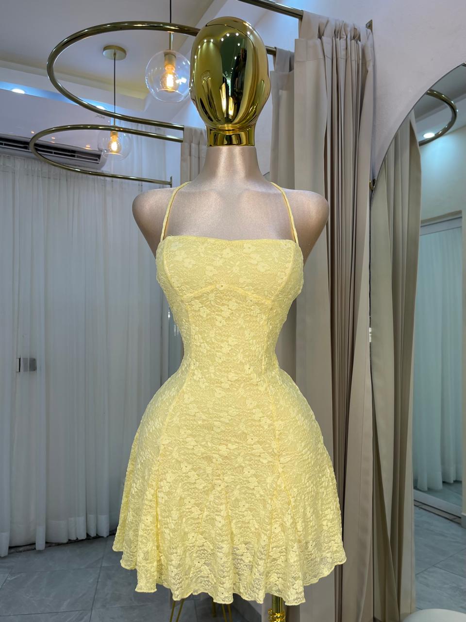 VESTIDO MINI HALTER CORAZON