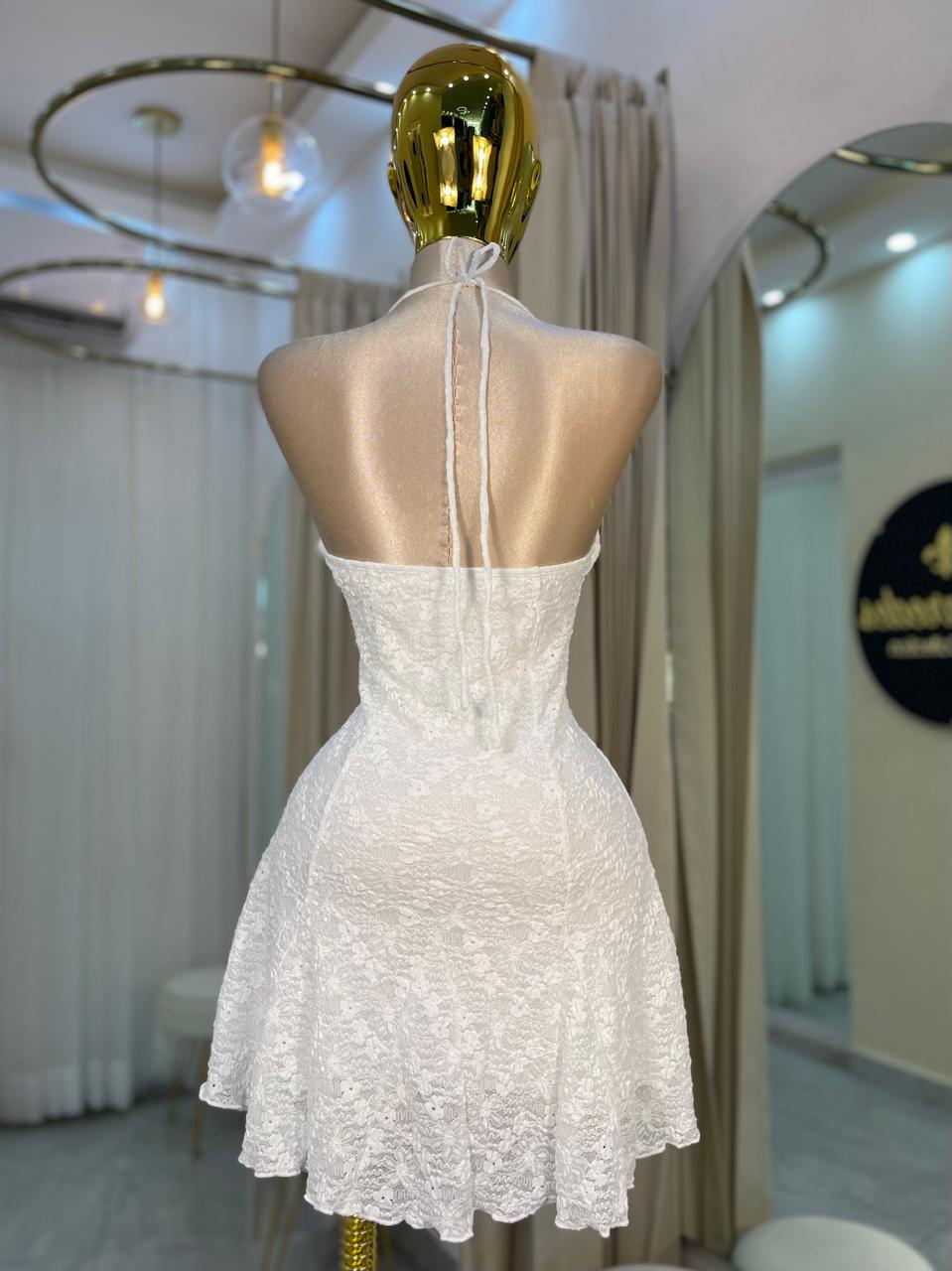 VESTIDO MINI HALTER CORAZON
