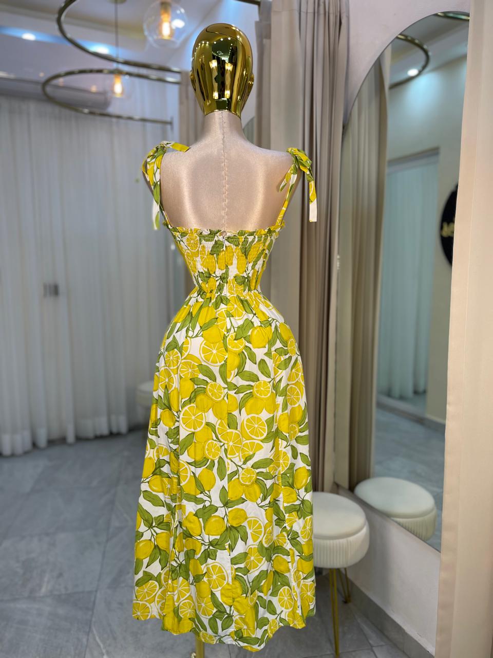 VESTIDO MIDI LIMONES
