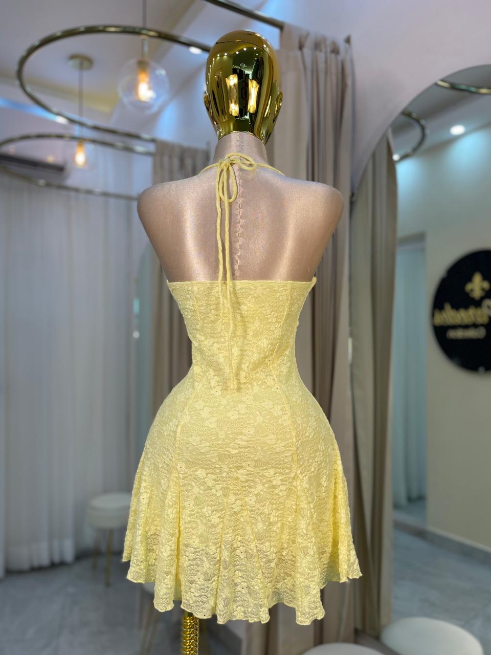 VESTIDO MINI HALTER CORAZON