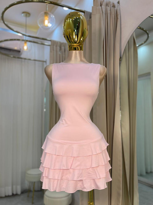 VESTIDO MINI OLÁNES ROSA
