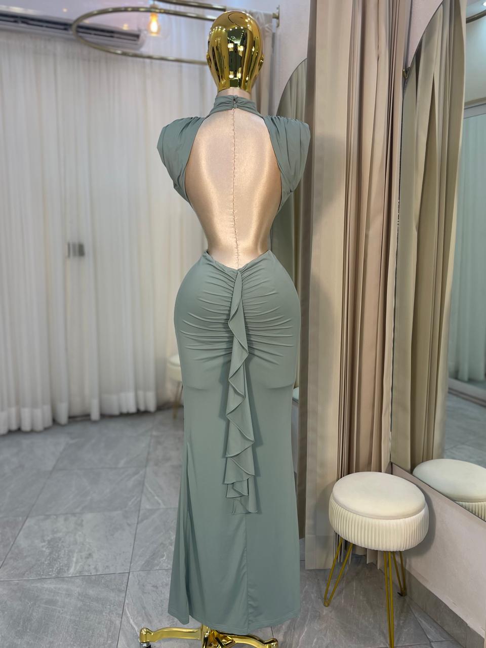 VESTIDO MAXI CUT OUTS HOMBRERA